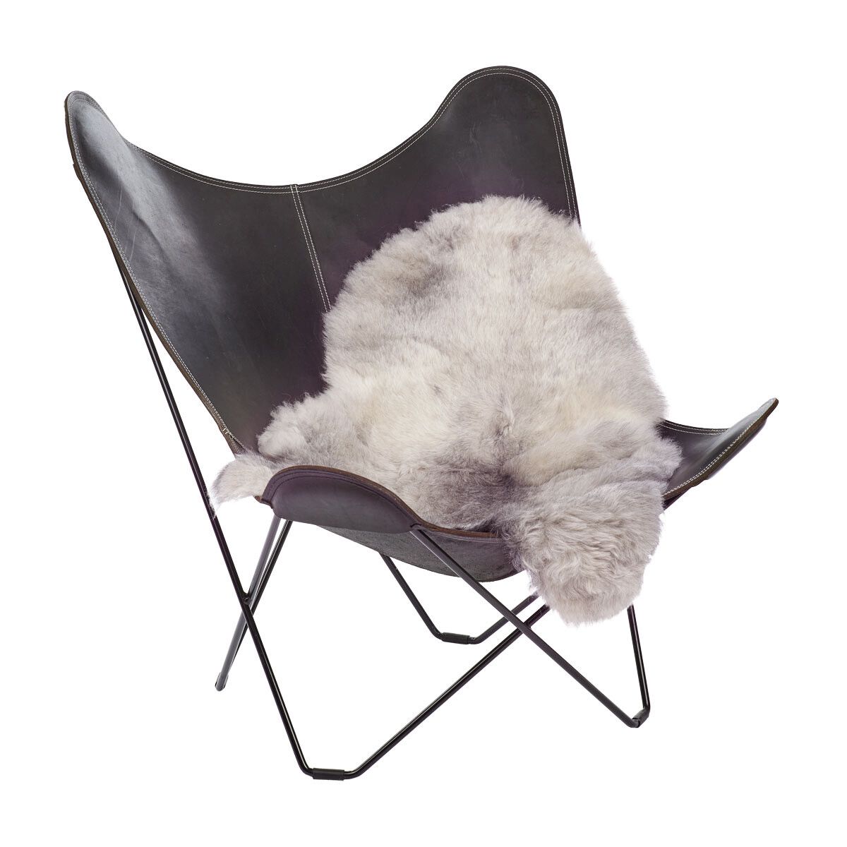 Icelandic Sheepskin | Short Wool | 100-120 cm Natural Grey