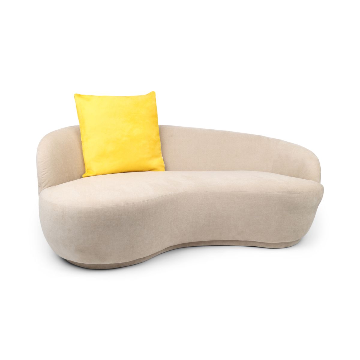 Premium Cowhide Cushion | Doublesided Bright Yellow