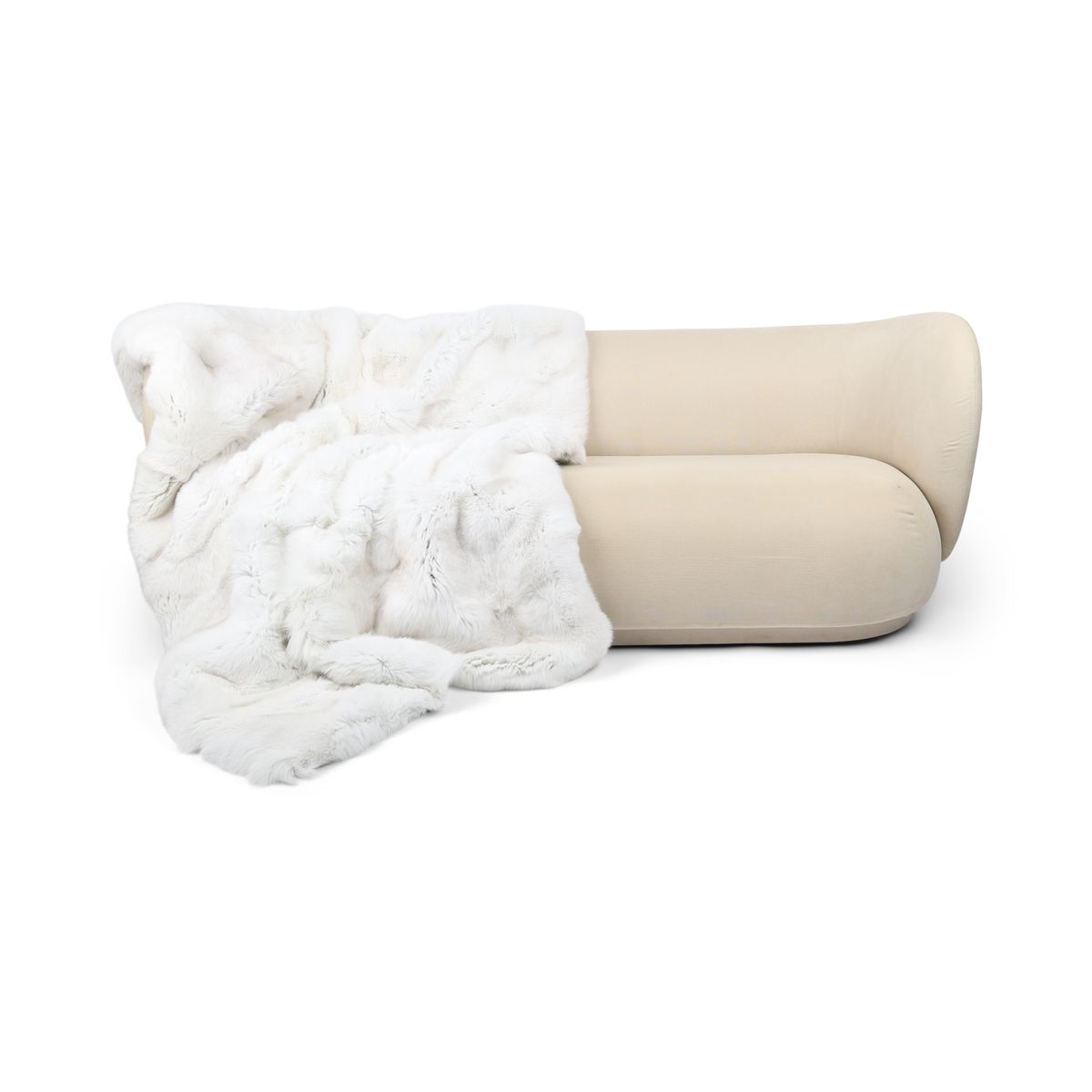 Premium Fox Throw | Cashmere Backing | Arctic/Marble Fox | 140x200 cm