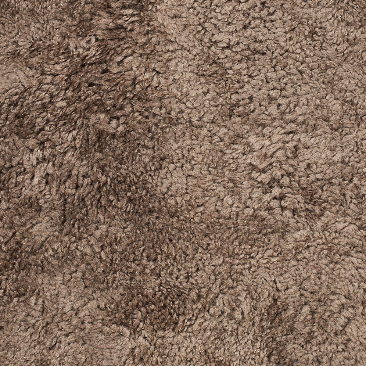 Short Wool Curly Sheepskin Shell Design Rug | 210x150 cm Taupe