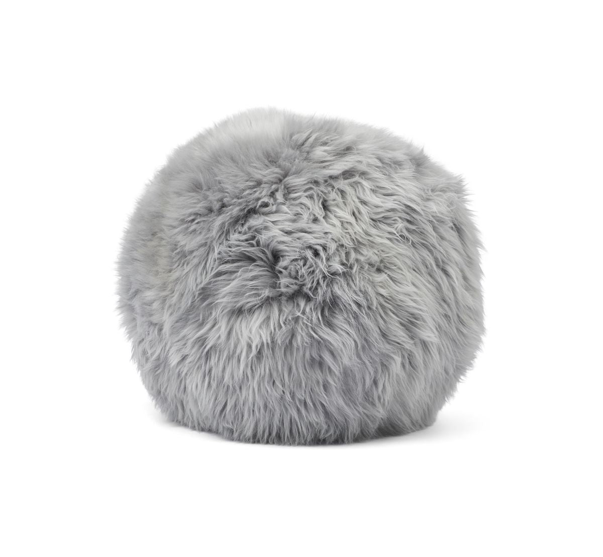 Angelite Round Cushion | D30 cm | D25 | D35 | Long Wool Light Grey