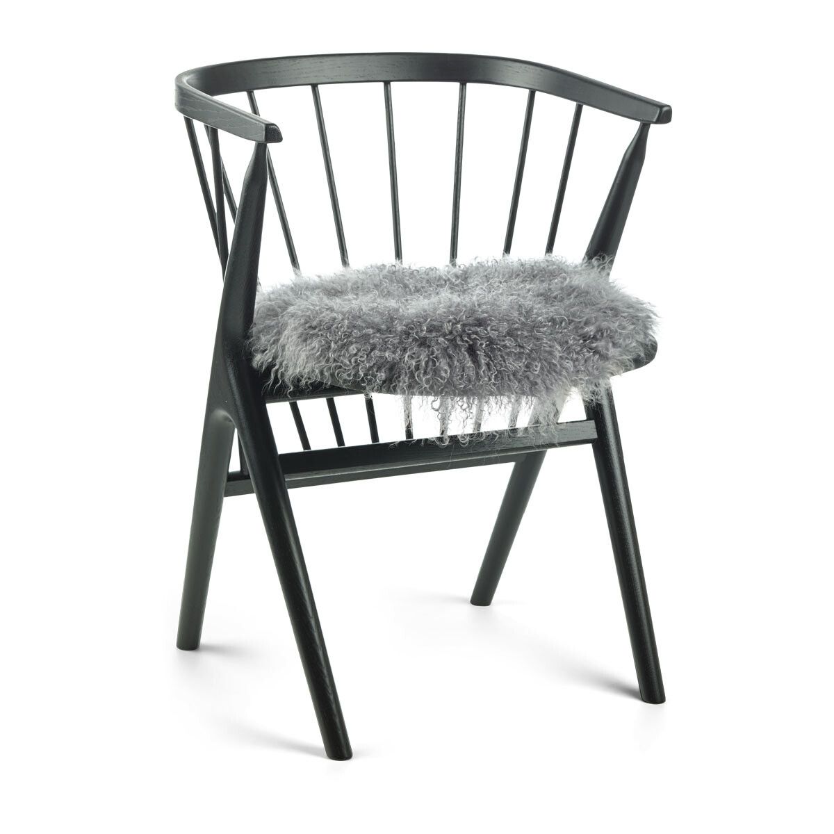 Tibetan Sheepskin Seat Cover | Ø38cm Steel