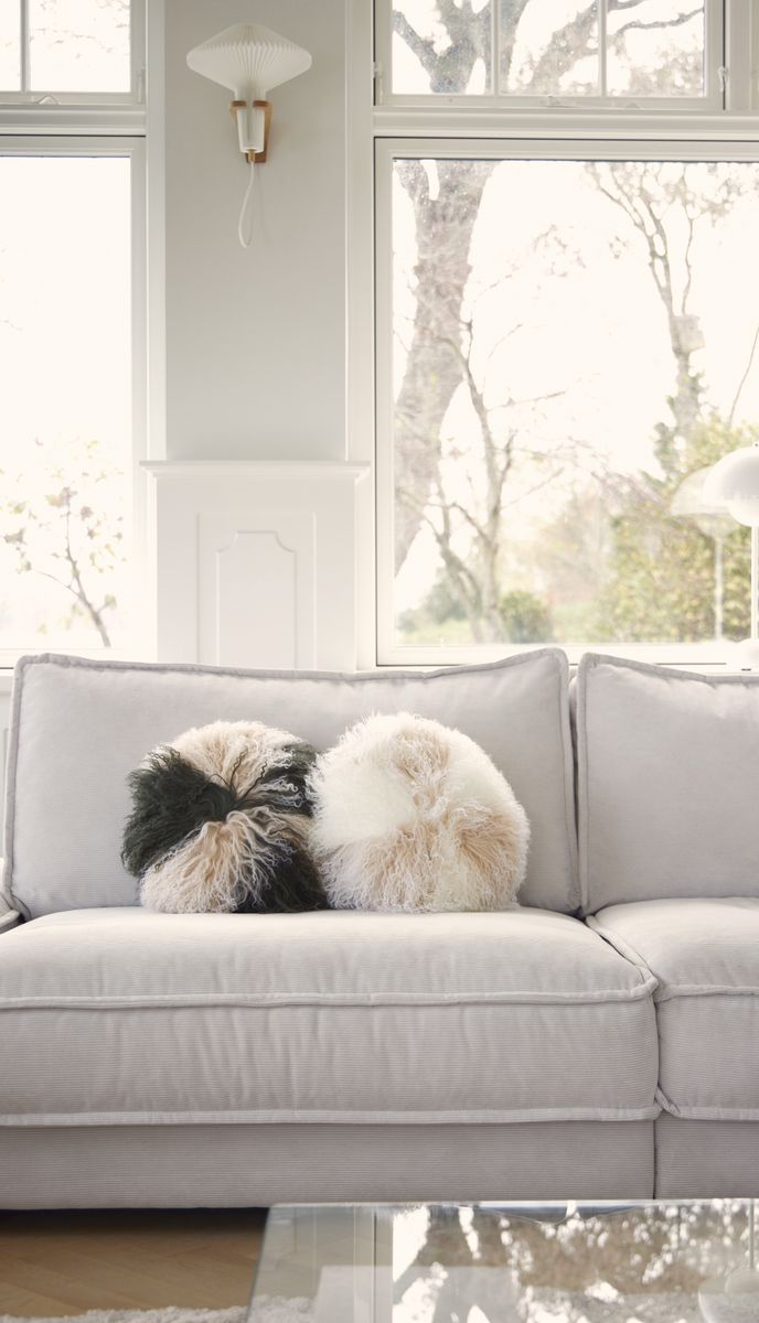 Curly Cake Cushion | Ø45 cm | Ø62 cm | Ø38 cm Arctic Sunrise/Dove