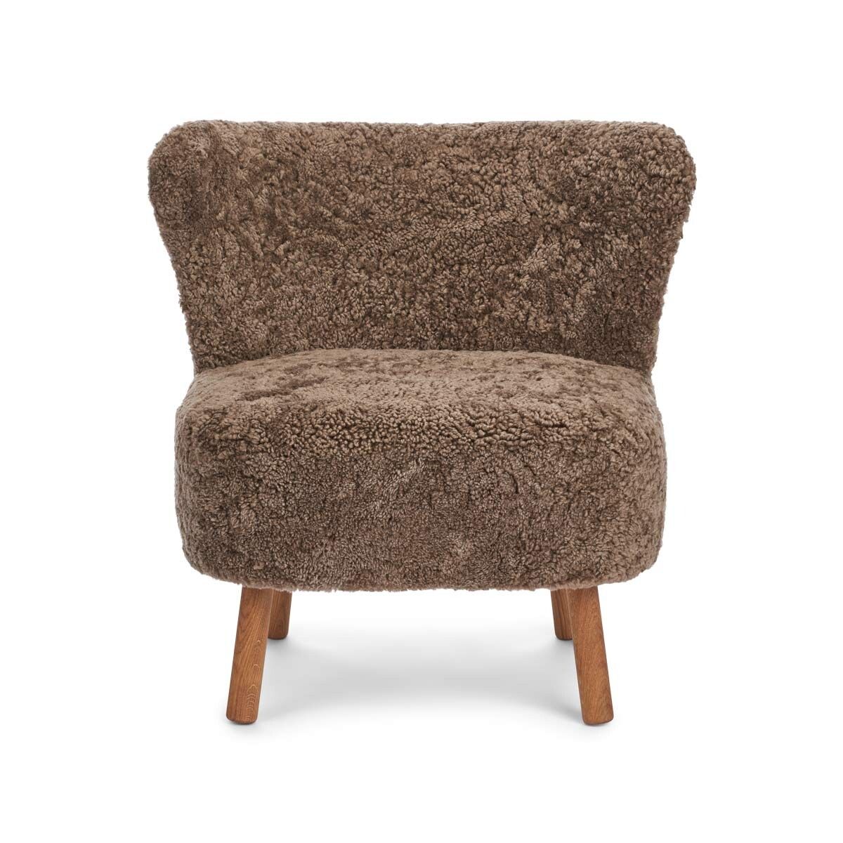 Emil Lounge Chair | Brass | Short Wool