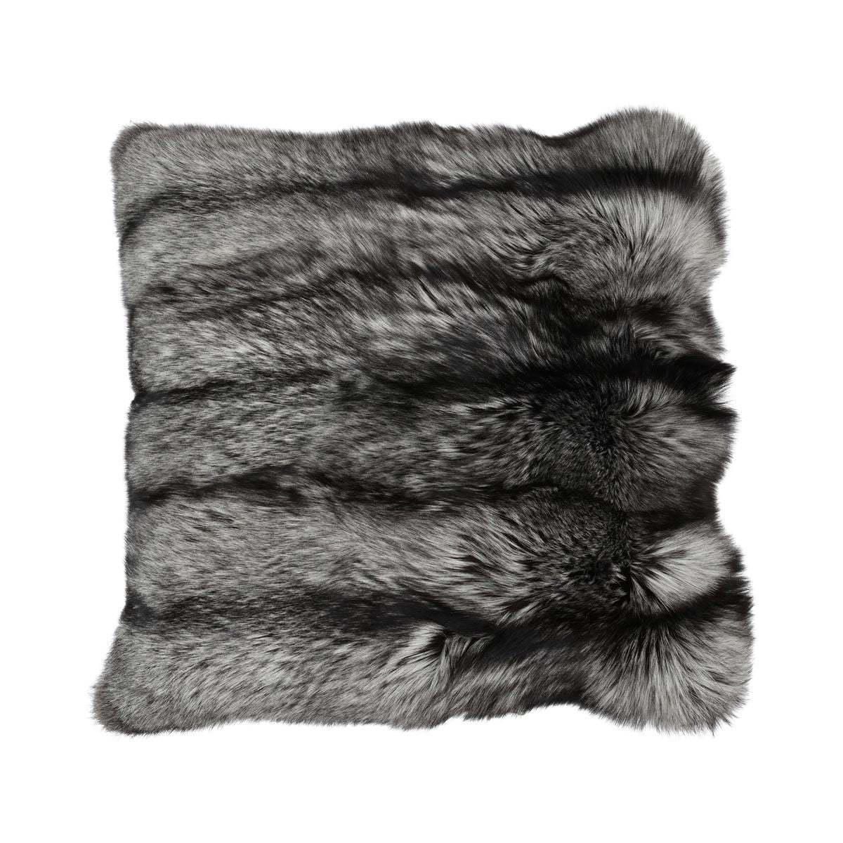 Premium Fox Cushion | Cashmere Backing | Norway | Silver Fox | 80x80 cm