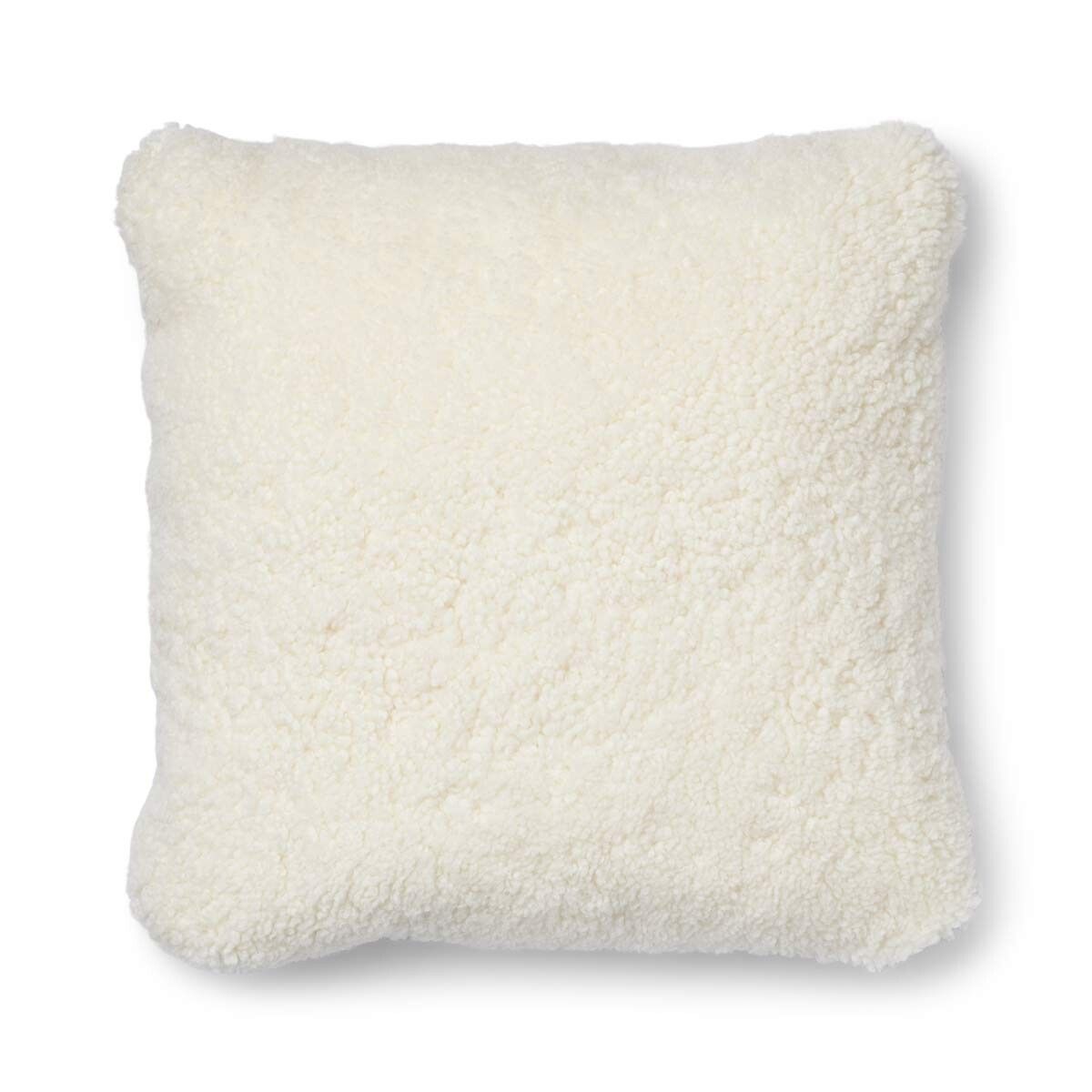 Short-Wool Sheepskin Cushion | 52x52 cm | 34x52 cm Silver/Ivory