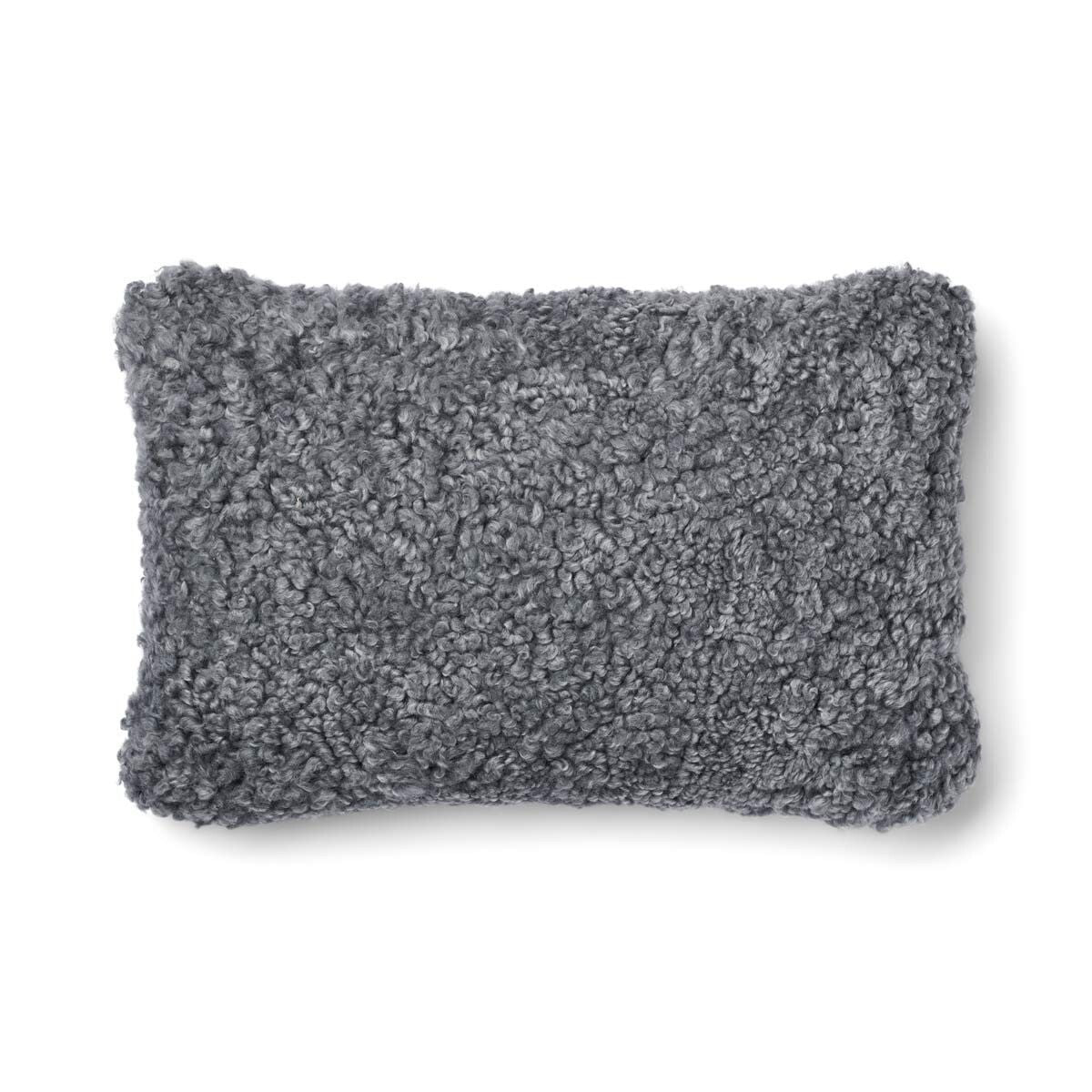 Short-Wool Sheepskin Cushion | 52x52 cm | 34x52 cm Stone/Light Grey