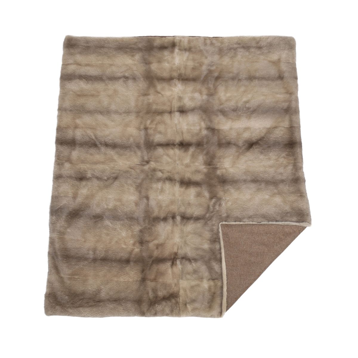 Mink Throw | Cashmere Backing | Pearl Cross | 180x200 cm