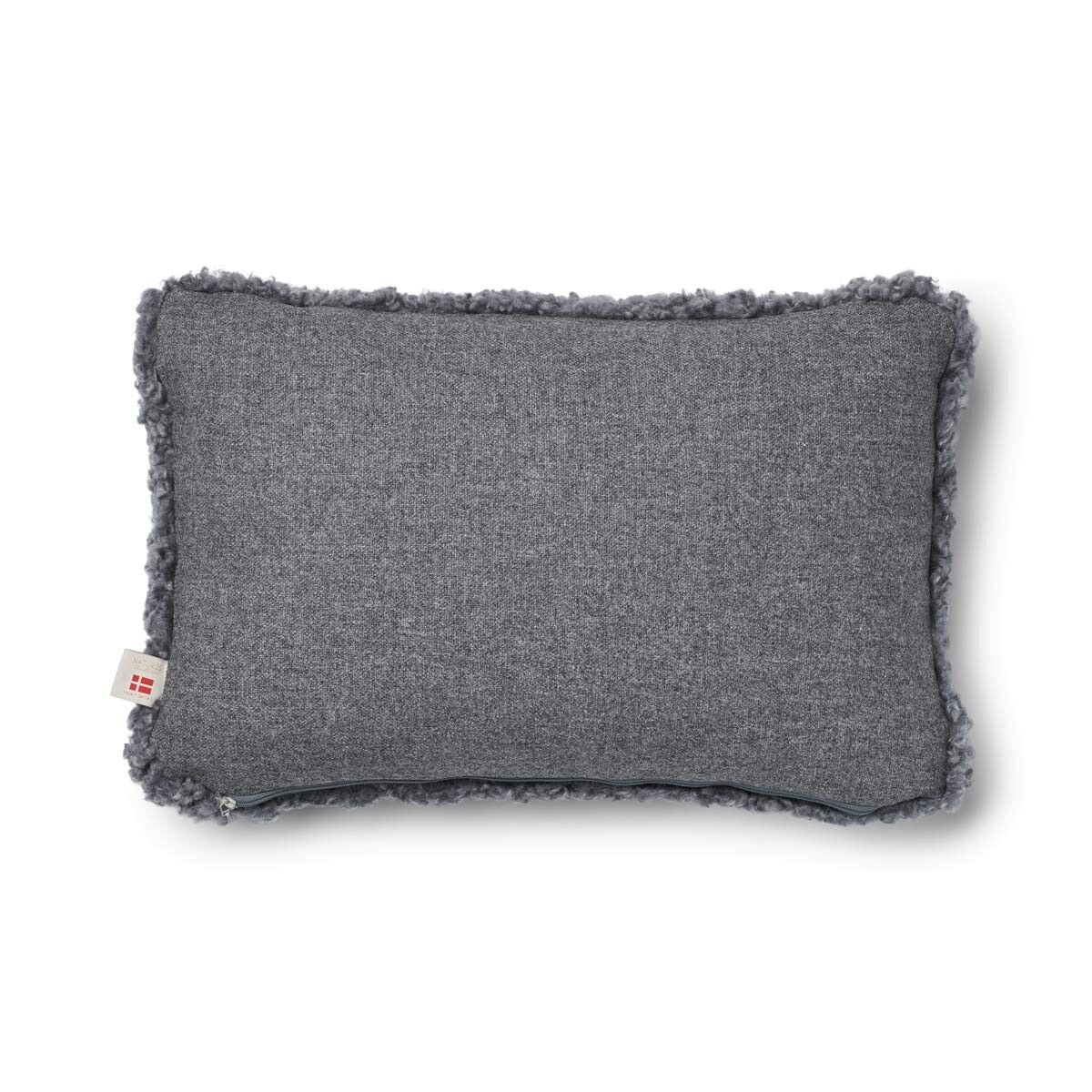 Short-Wool Sheepskin Cushion | 52x52 cm | 34x52 cm Stone/Light Grey