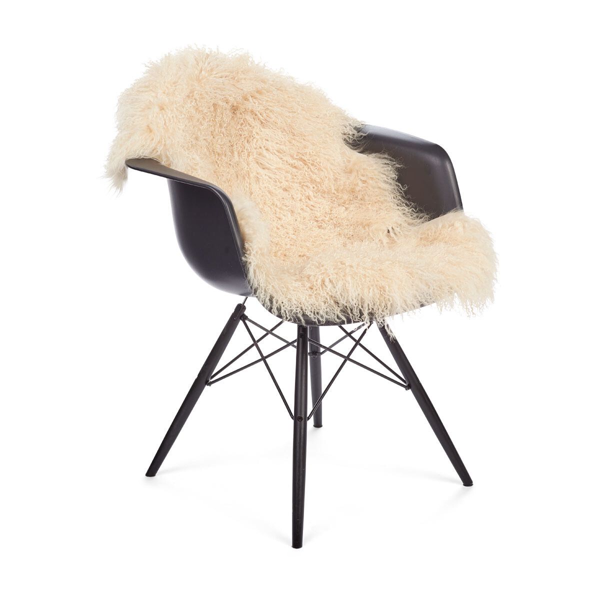 Curly Sheepskin | Mongolian | 85x50 cm Light Honey