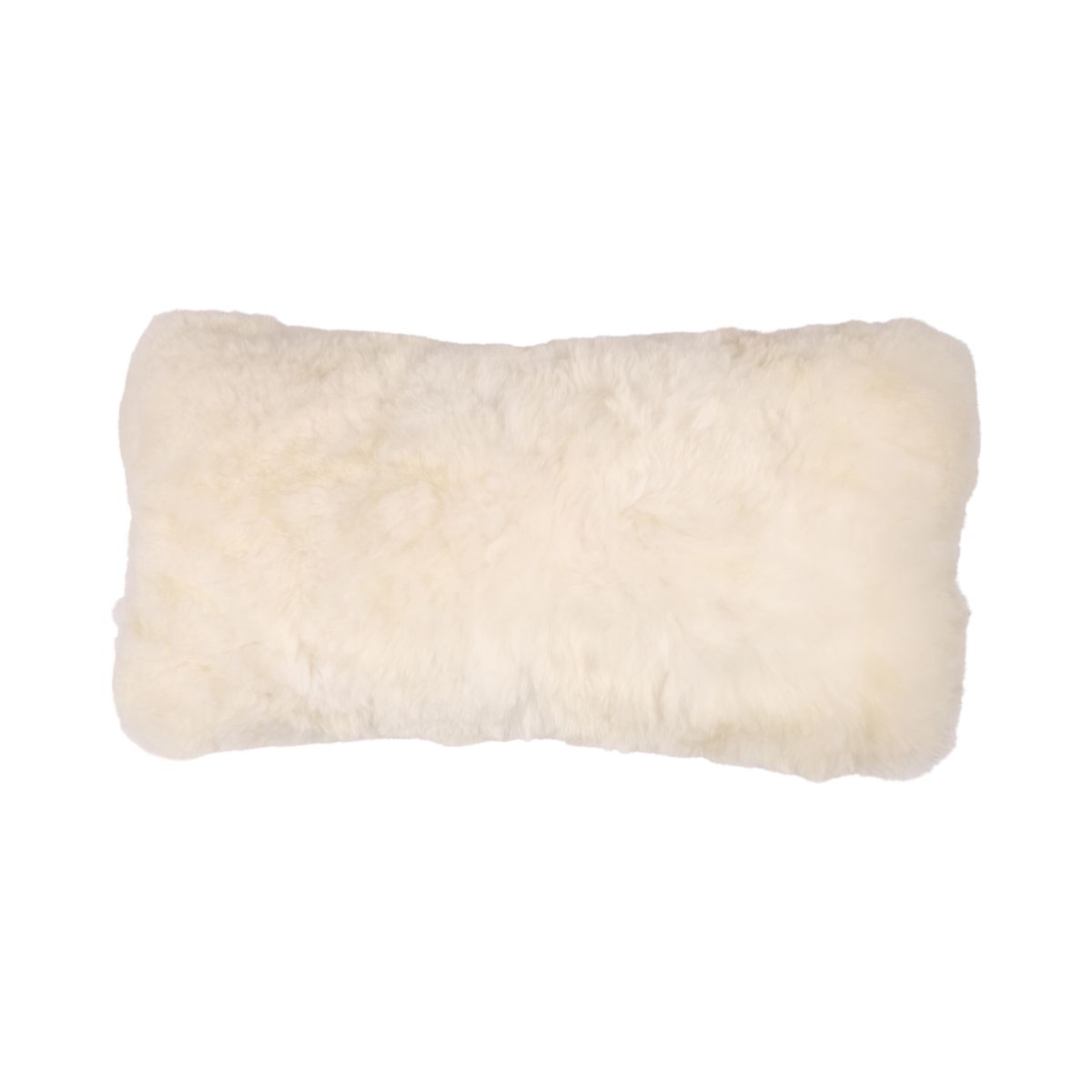 Alpaca Fur Cushion | Double sided | Short Wool White