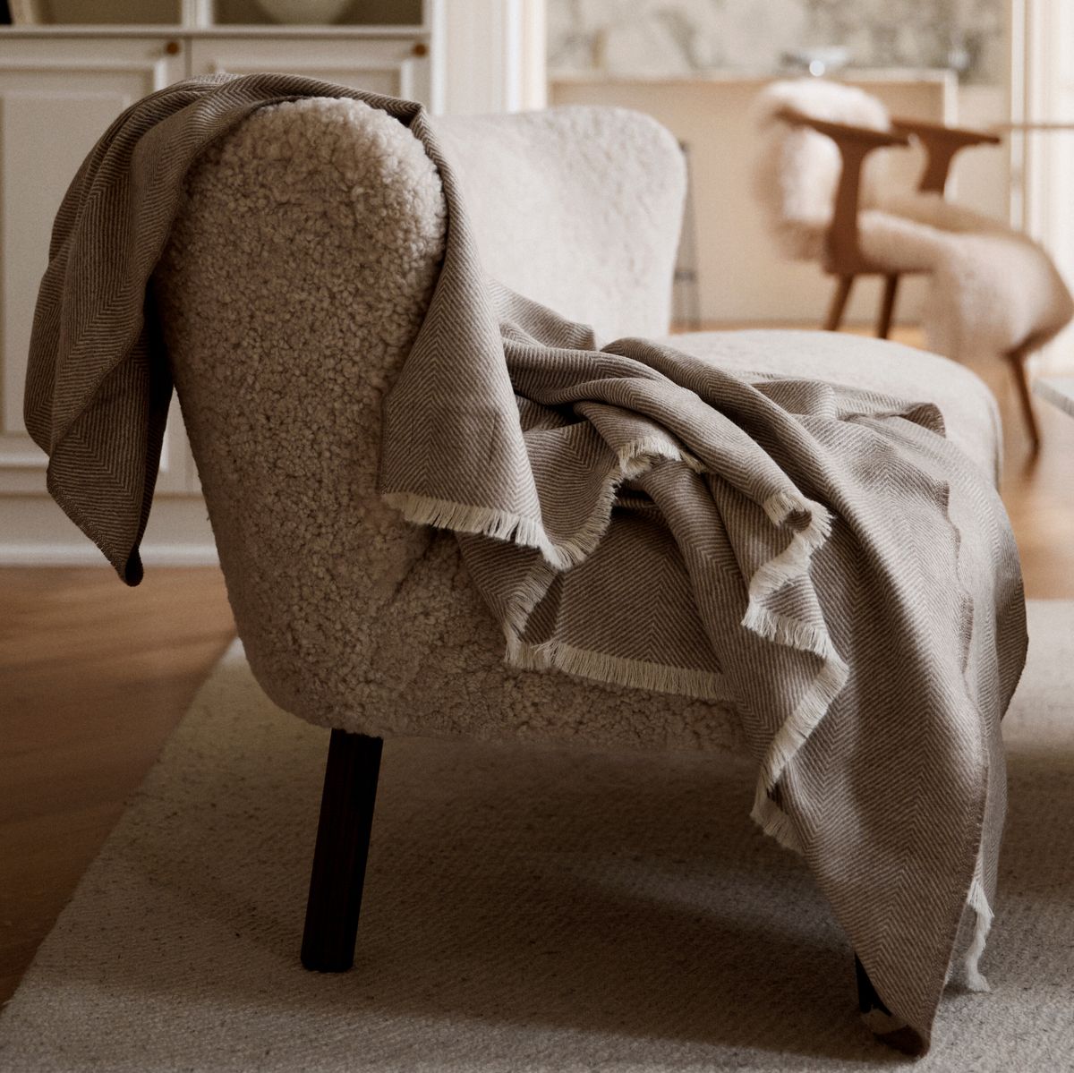 Sidsley Throw | 100% Alpacawool | 130x200 cm Dark Brown