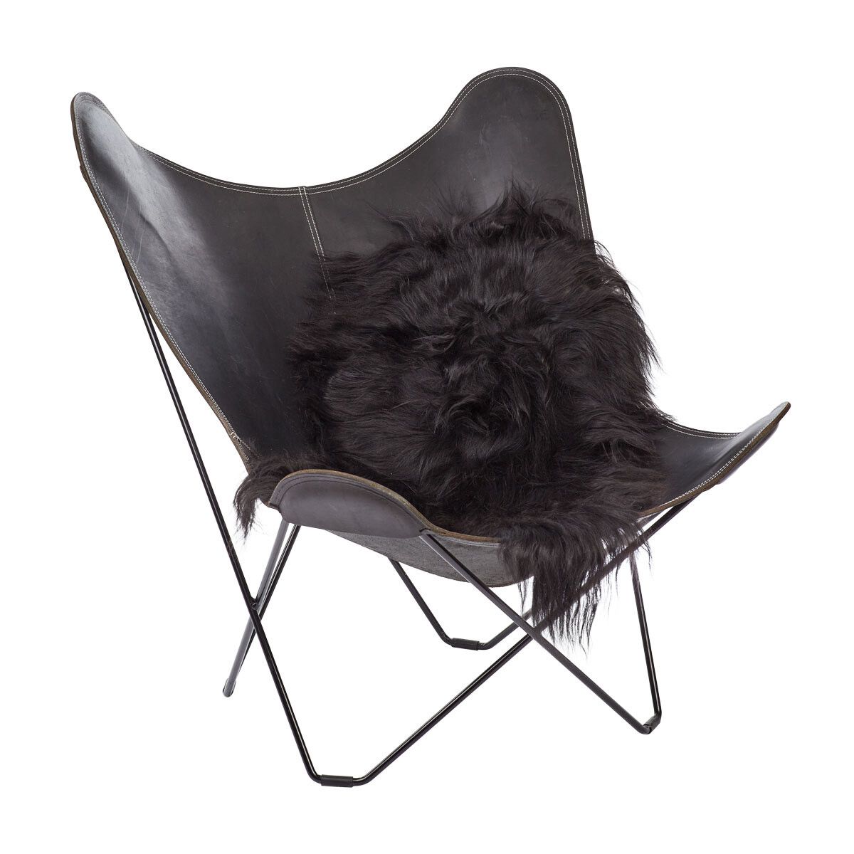 Icelandic Sheepskin | Long Wool | 90 cm Blacky