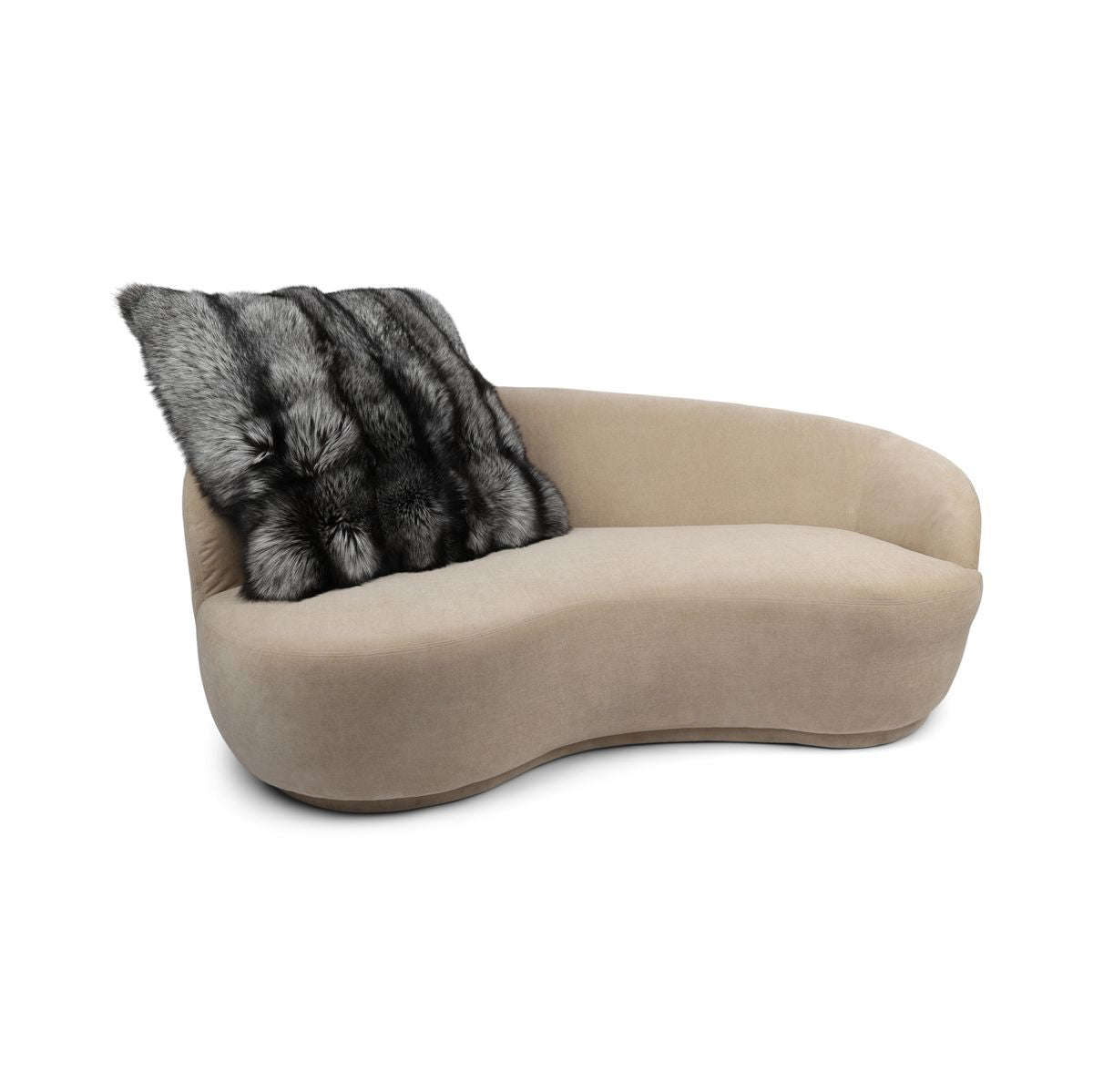Premium Fox Cushion | Cashmere Backing | Norway | Silver Fox | 80x80 cm