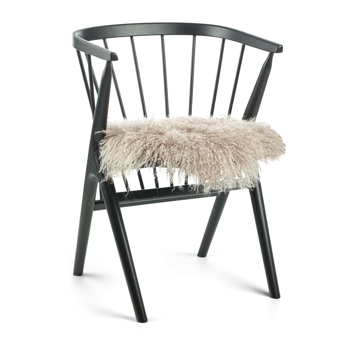 Tibetan Sheepskin Seat Cover | Ø38cm Dove