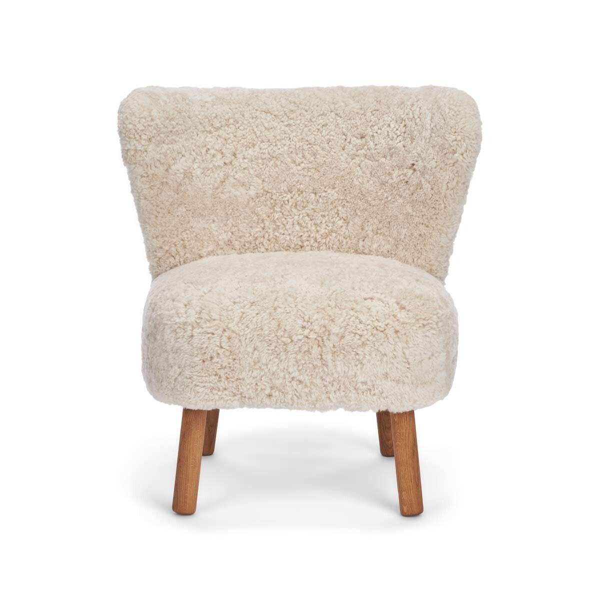 Emily Lounge Chair | Short Wool Pearl