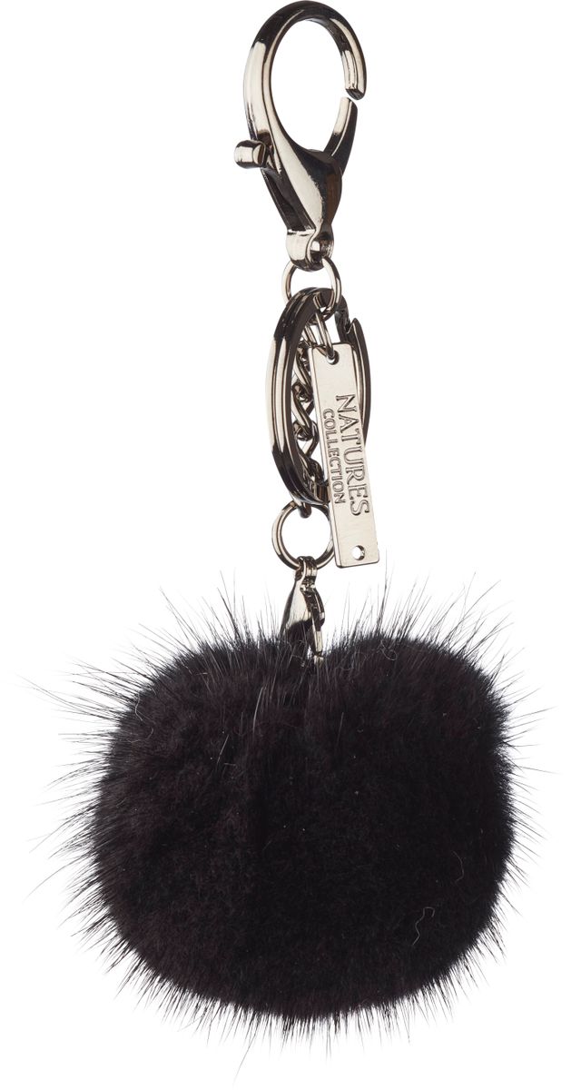 Pom Pom Keyring Black