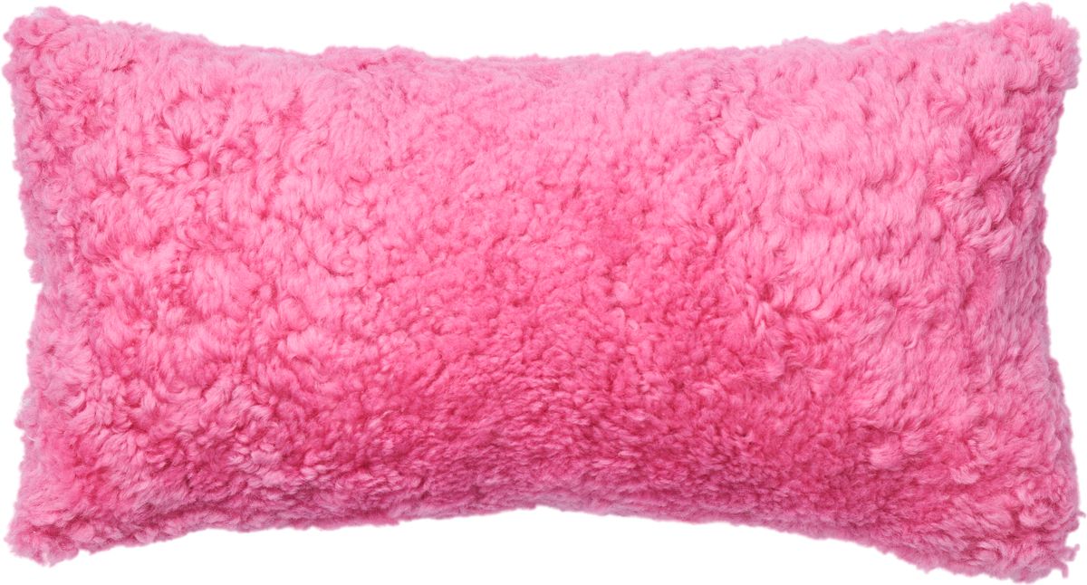 Short Wool Cushion | Doublesided | 30x60 cm Coral Pink