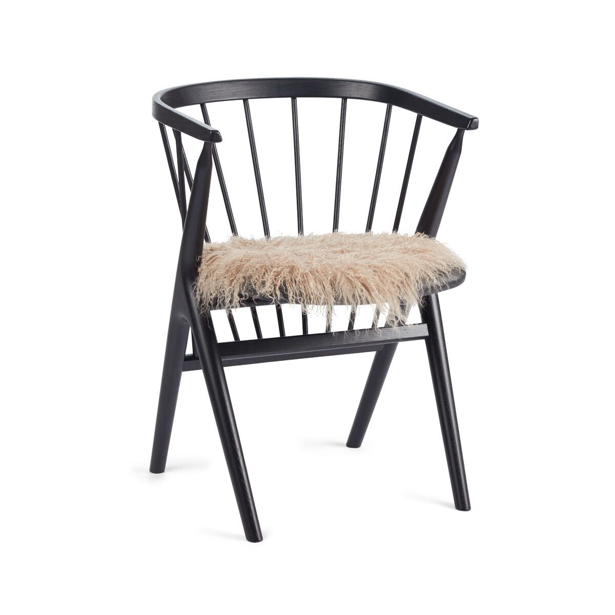 Tibetan Sheepskin Seat Cover | Ø38cm Warm Sand