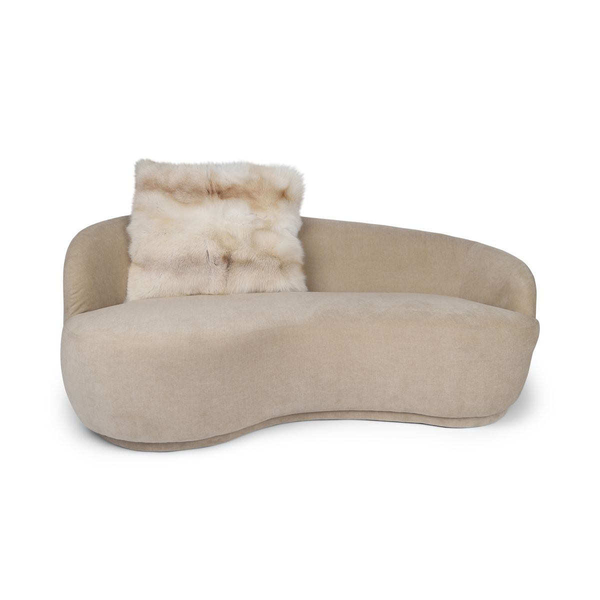 Premium Fox Cushion | Cashmere Backing | Norway | Light Gold | 65x65 cm