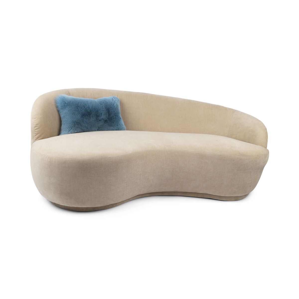 Premium Fox Cushion | Cashmere Backing | Norway | Sky Blue | 48x30 cm