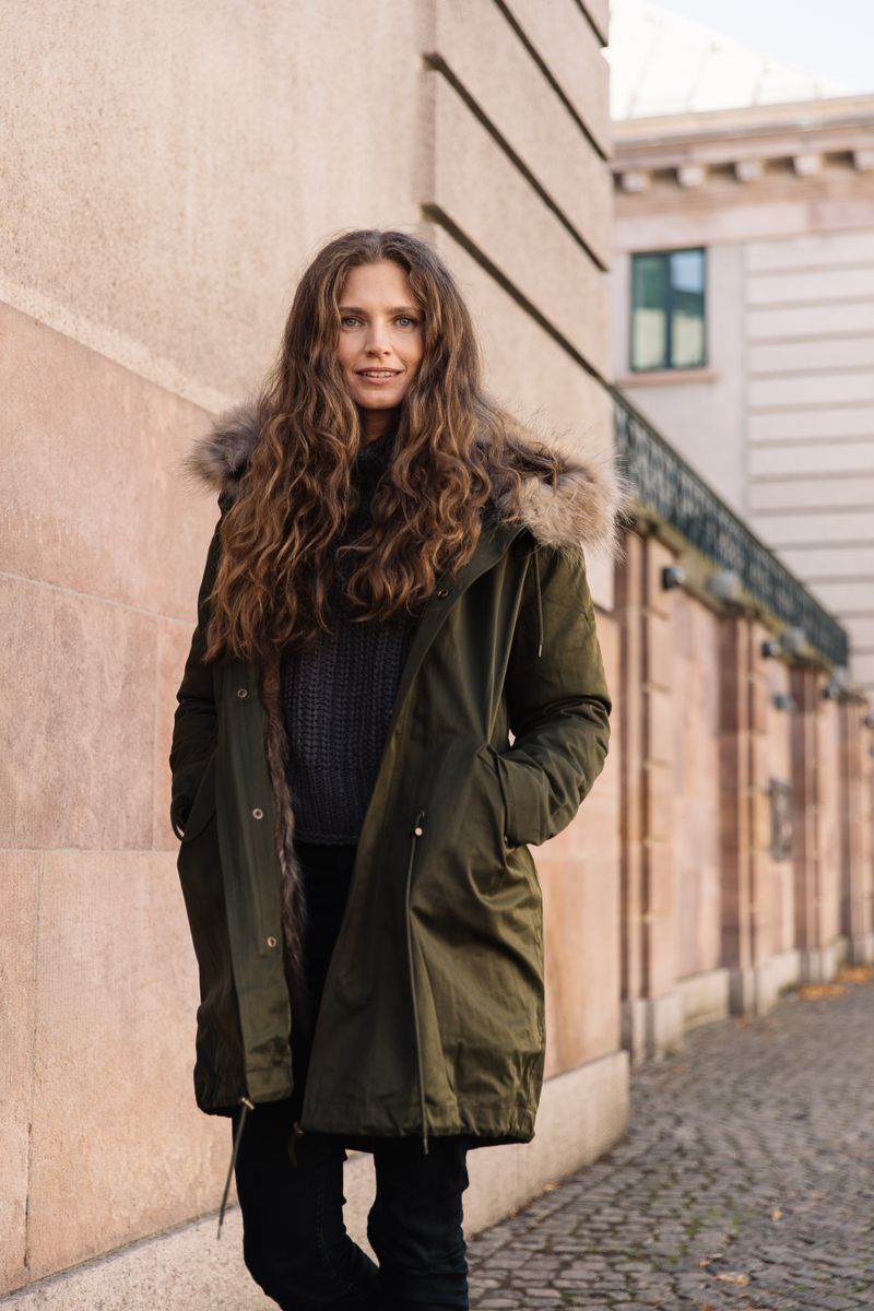 Petra Jacket Hedge Green/Natural Brown