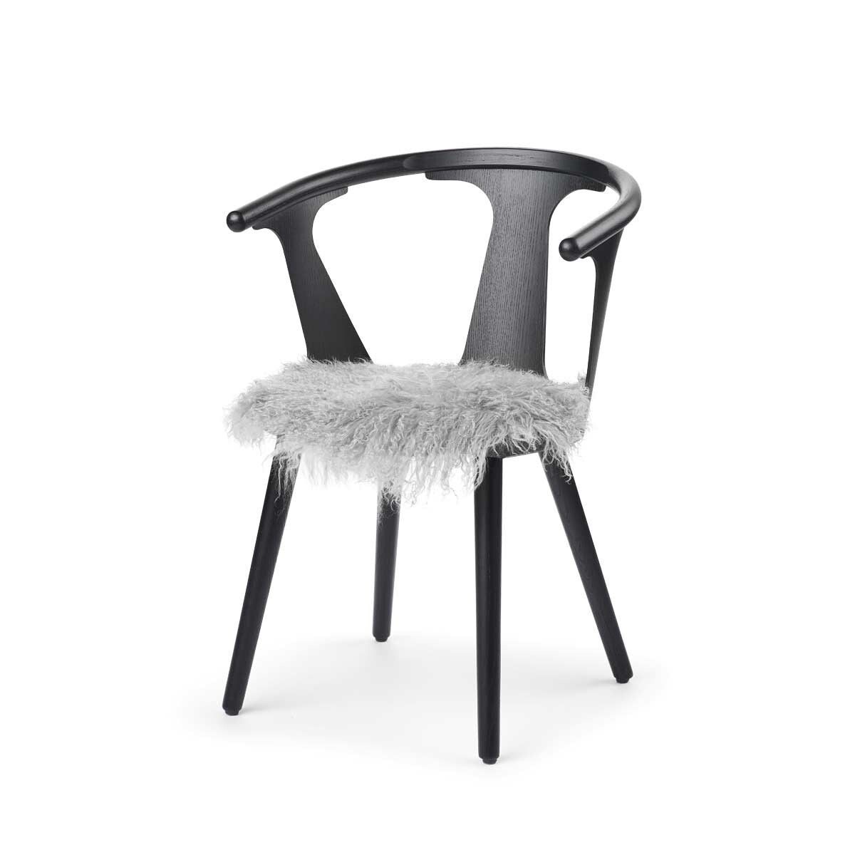 Tibetan Sheepskin Seat Cover | Ø38cm Light Grey