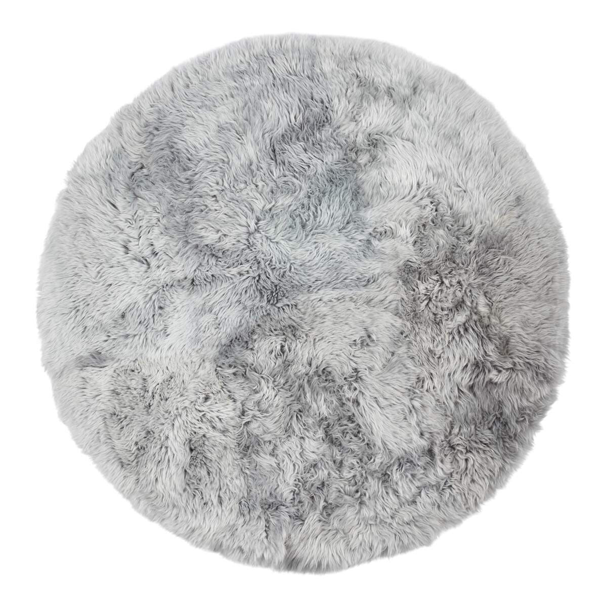 Long Wool Sheepskin Design Rug | ø140 cm