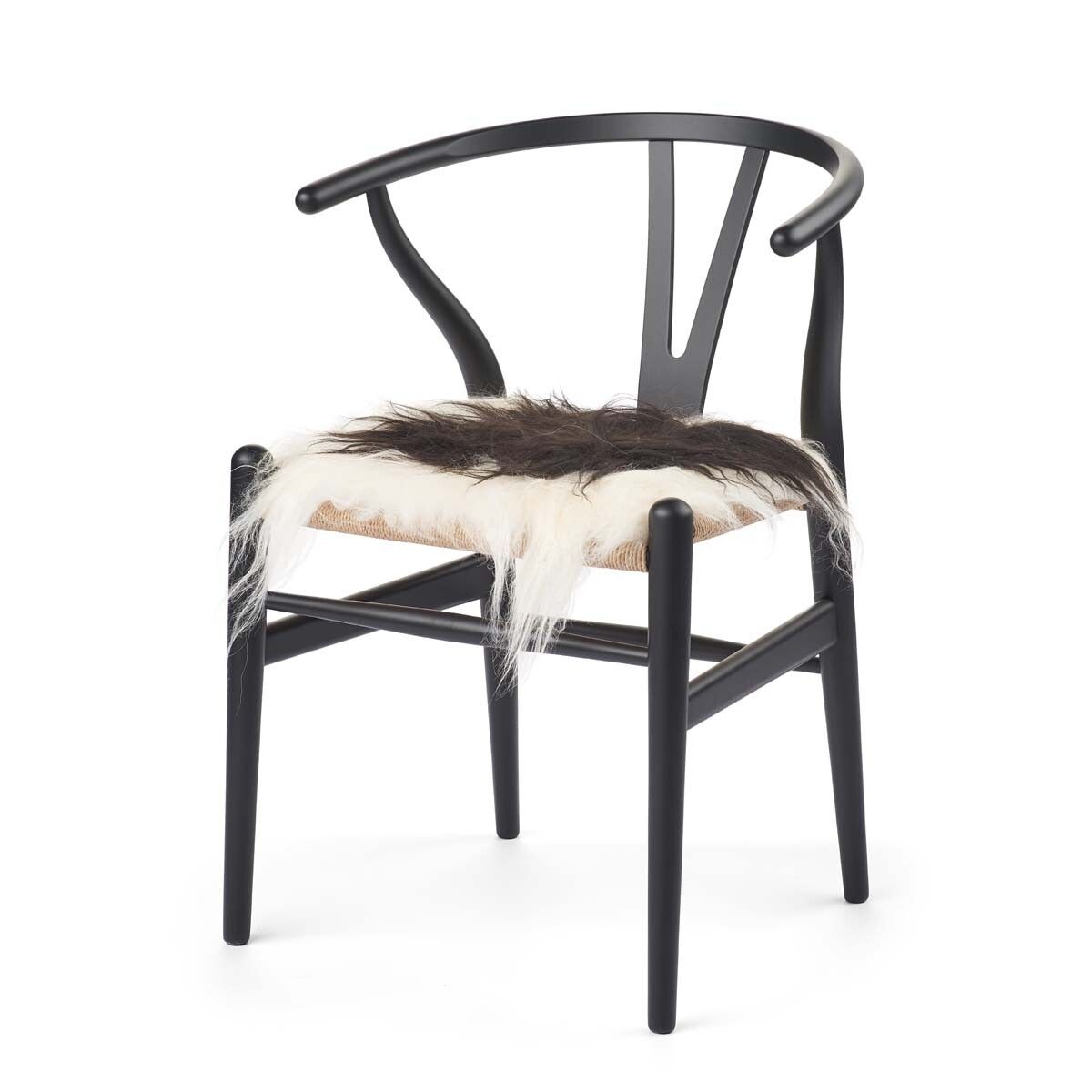 Long Wool Sheepskin Seat Cover | 40x40 cm Spotted