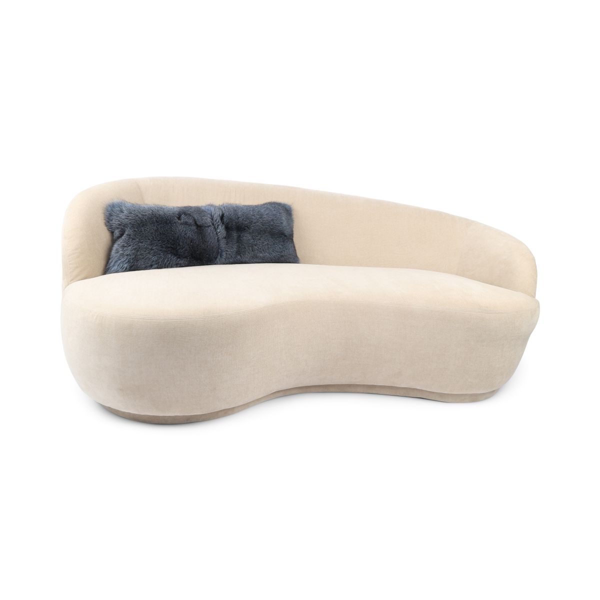 Premium Fox Cushion | Cashmere Backing | Norway | Blue | 76x25 cm