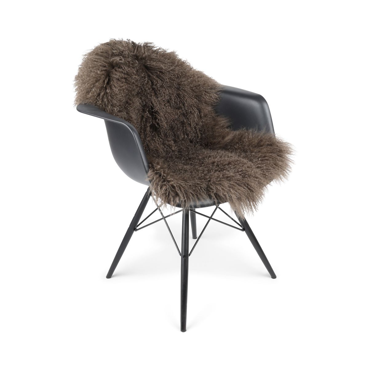 Curly Sheepskin | Mongolian | 85x50 cm Taupe