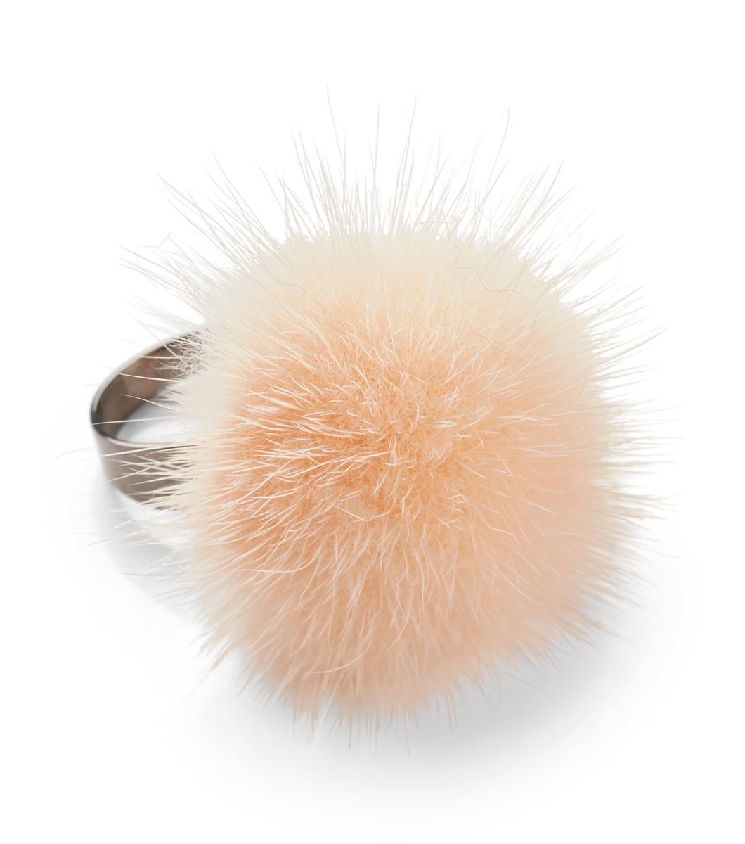 Ring Pom Pom  Peach Pink