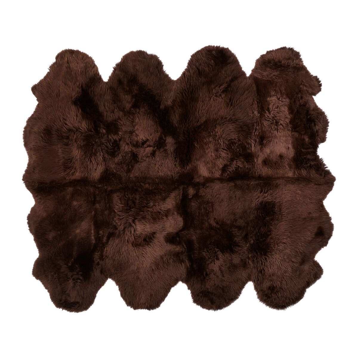 New Zealand Sheepskin | Long Wool | Rug 180x214 cm Chocolate