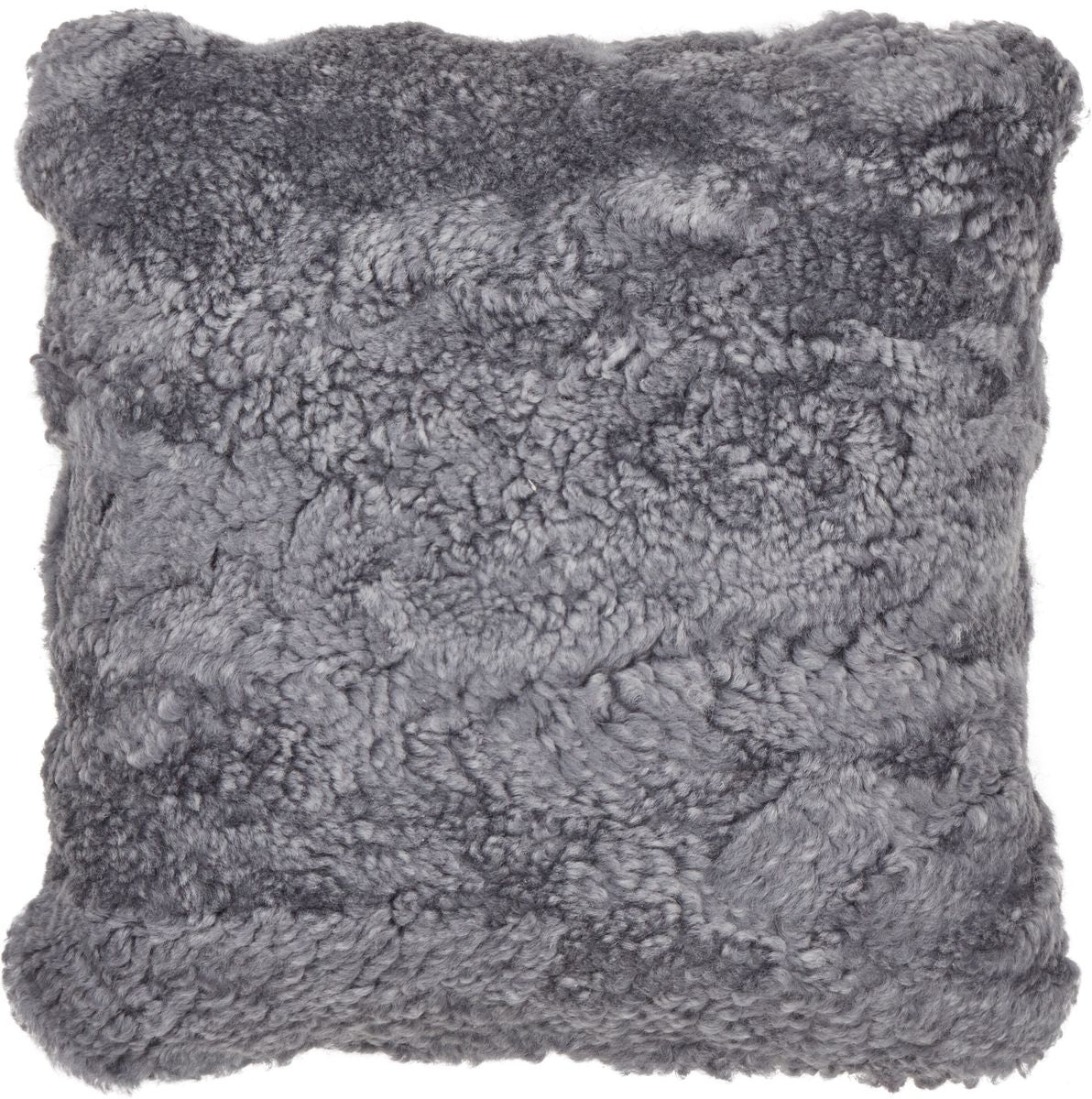 Short-Wool Sheepskin Cushion Light Grey