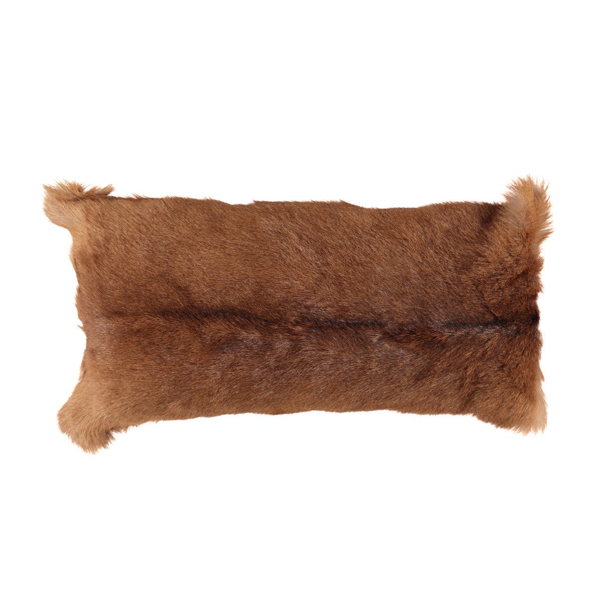 Goat Skin Cushion | 28x56 cm Dark Brown