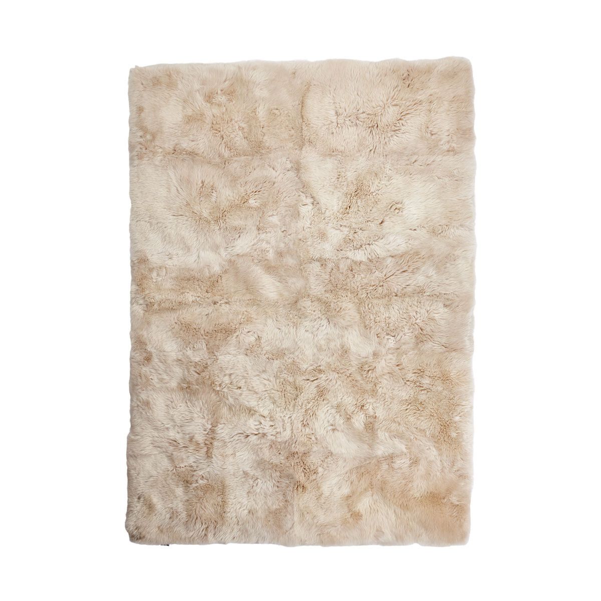 Long Wool Sheepskin Design Rug Linen