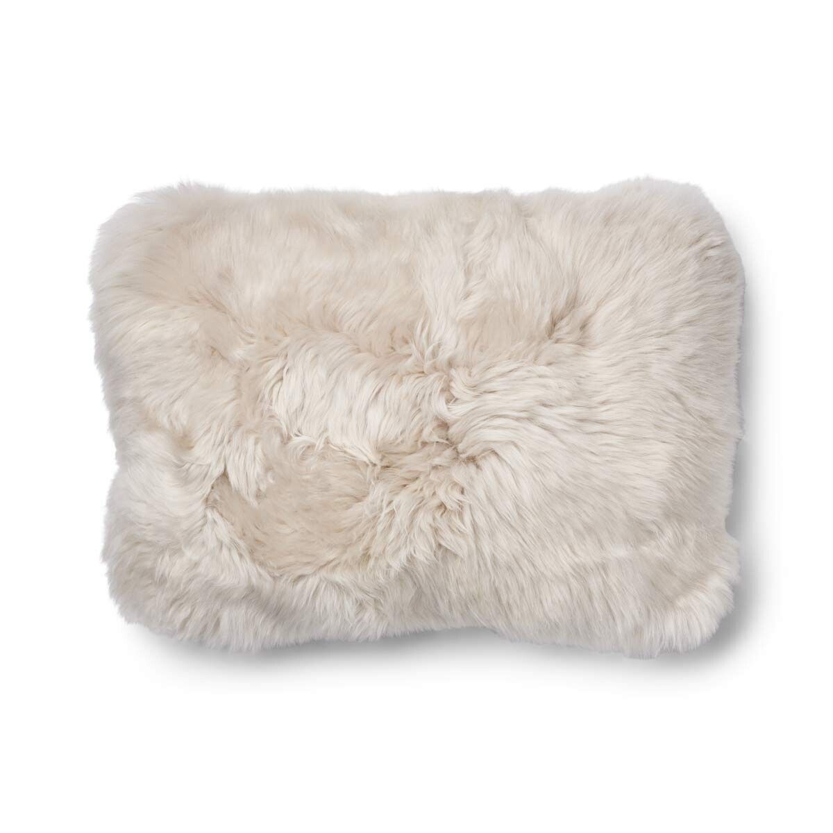 Long Wool Sheepskin Cushion | 52x52 cm | 34x52 cm Beige/Linen