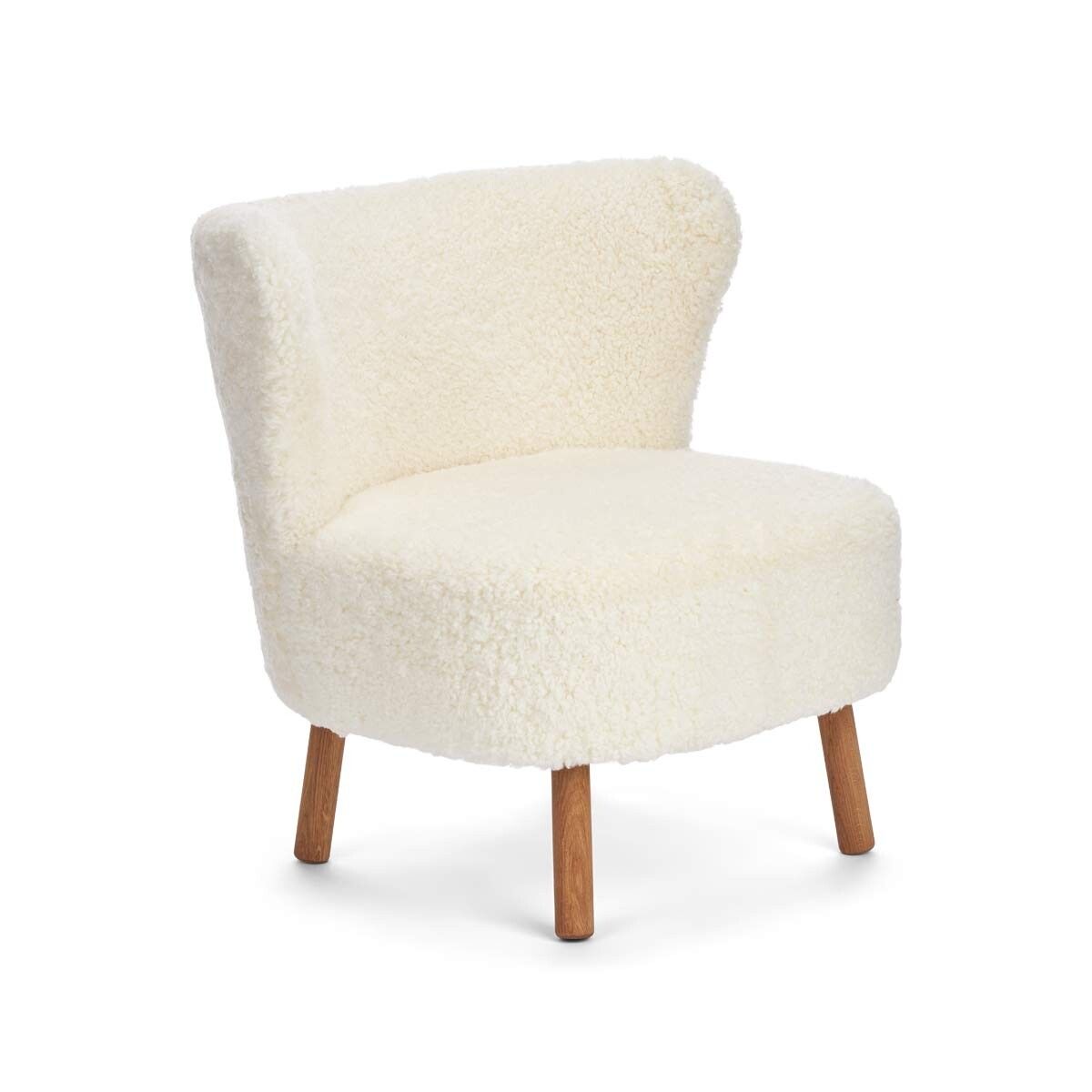 Emil Lounge Chair | Short Wool Ivory