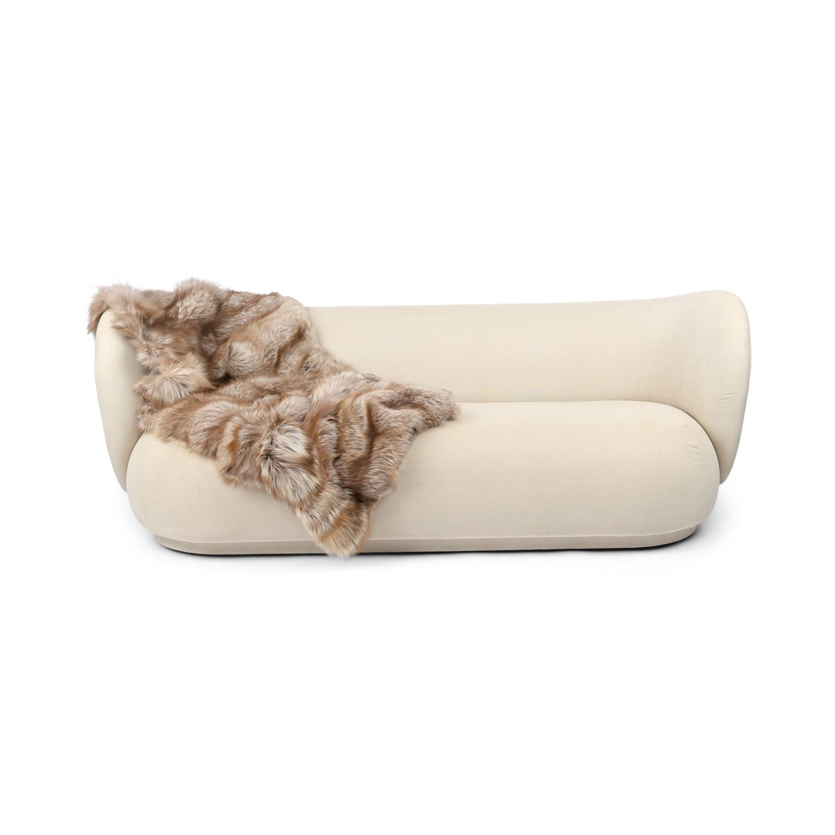 Premium Fox Throw | Cashmere Backing | Pastel | 160x70 cm