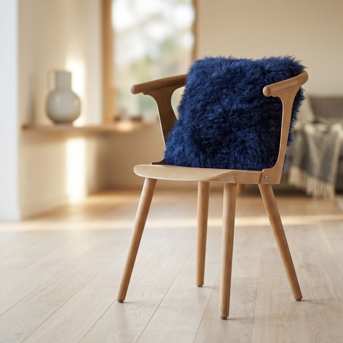 Curly Cushion | 28x56 cm | 40x40 cm Navy Blue