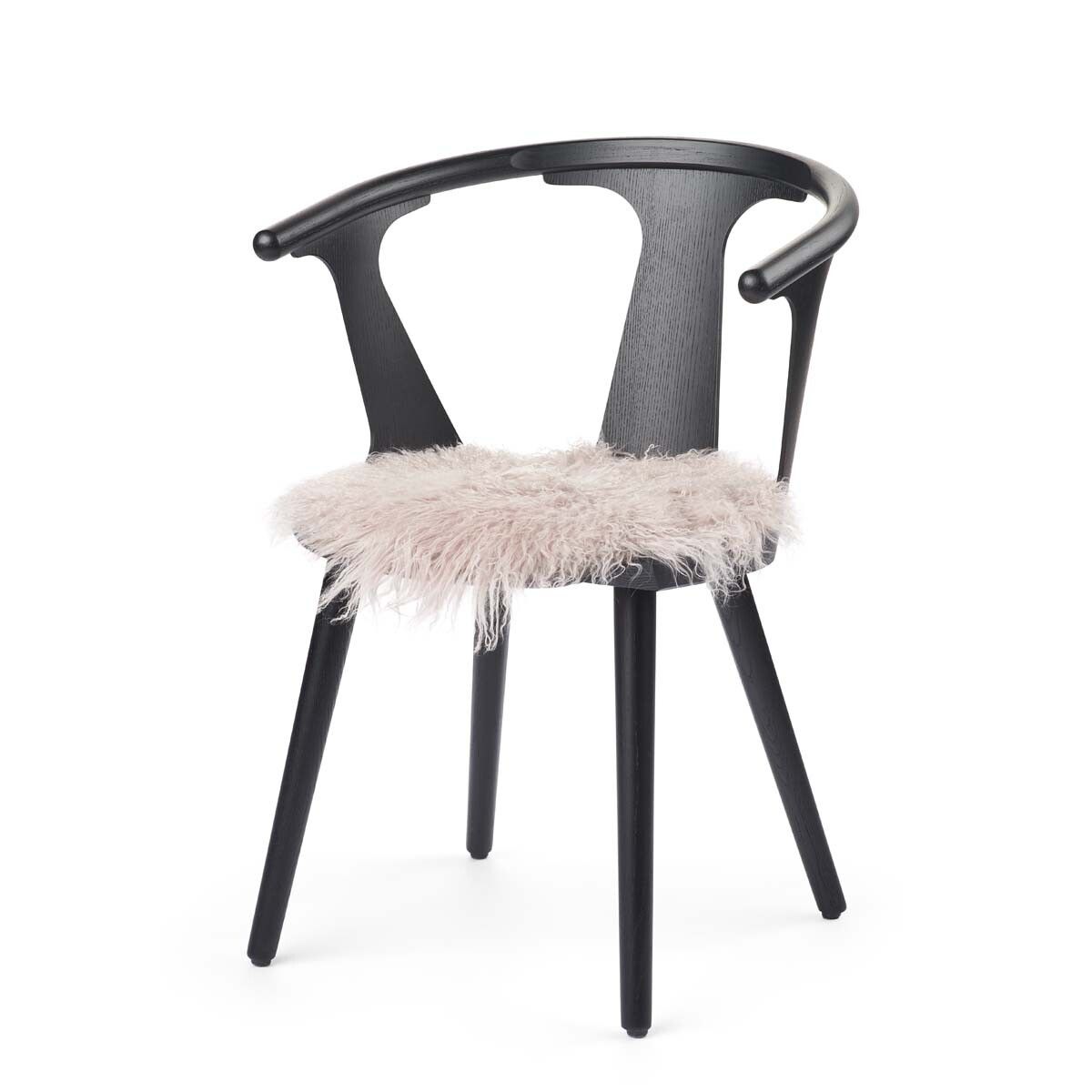 Curly Sheepskin Seat Cover | Ø38 cm Dove