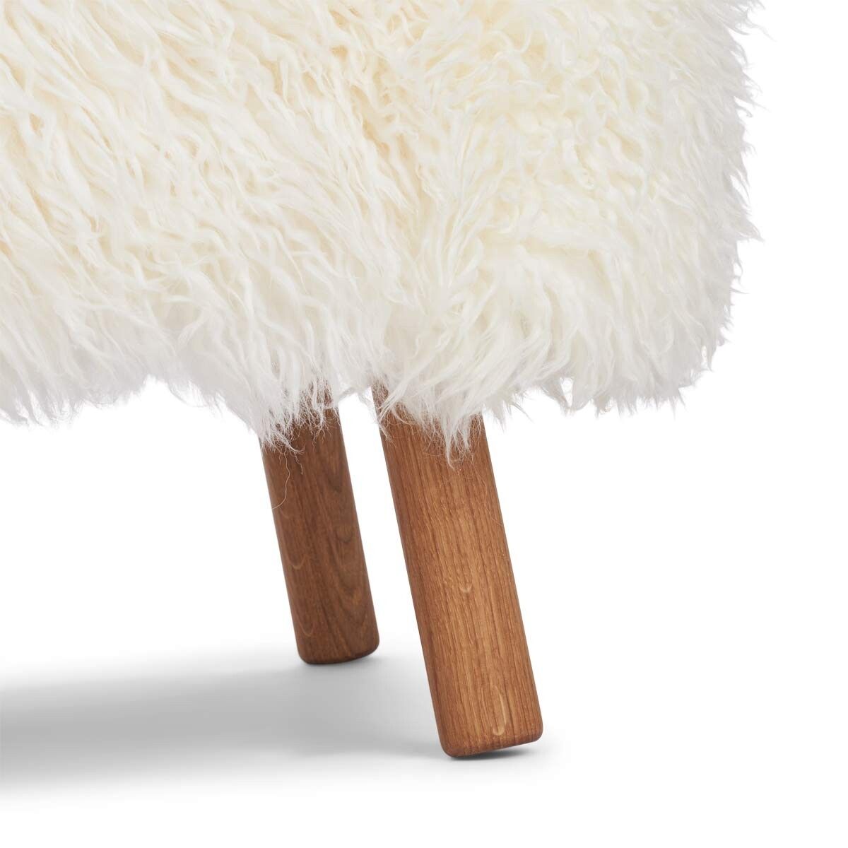 Emil Lounge Chair | Long Wool Snow White