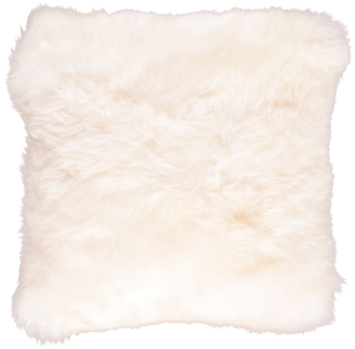 Long-Wool Sheepskin Cushion | 50x50 cm Ivory