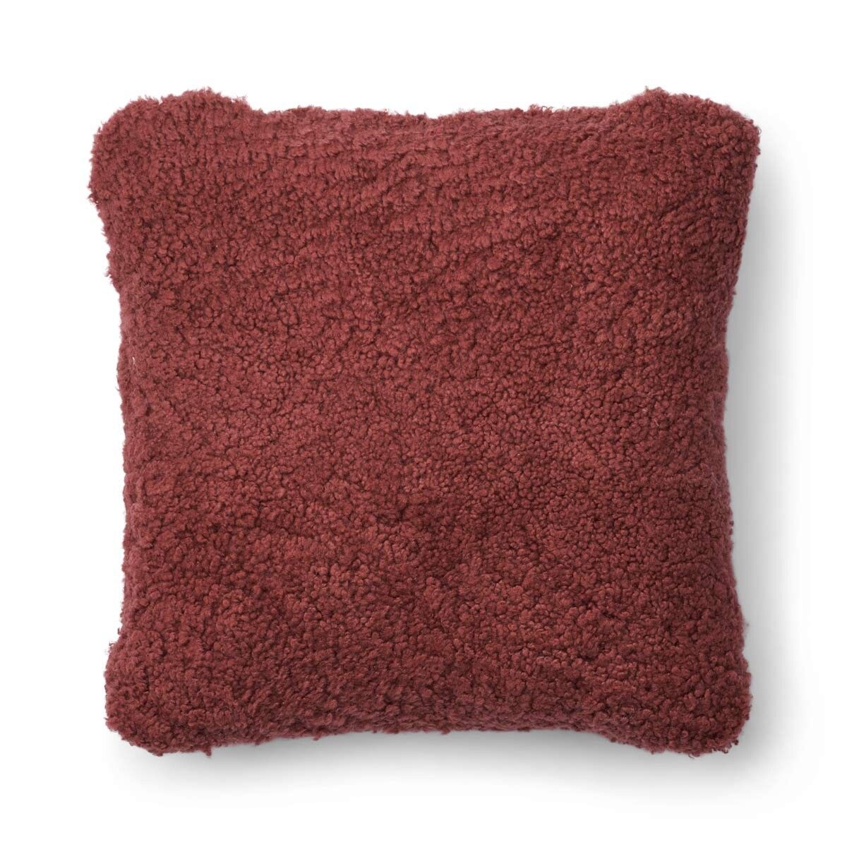 Short-Wool Sheepskin Cushion Spiced Apple