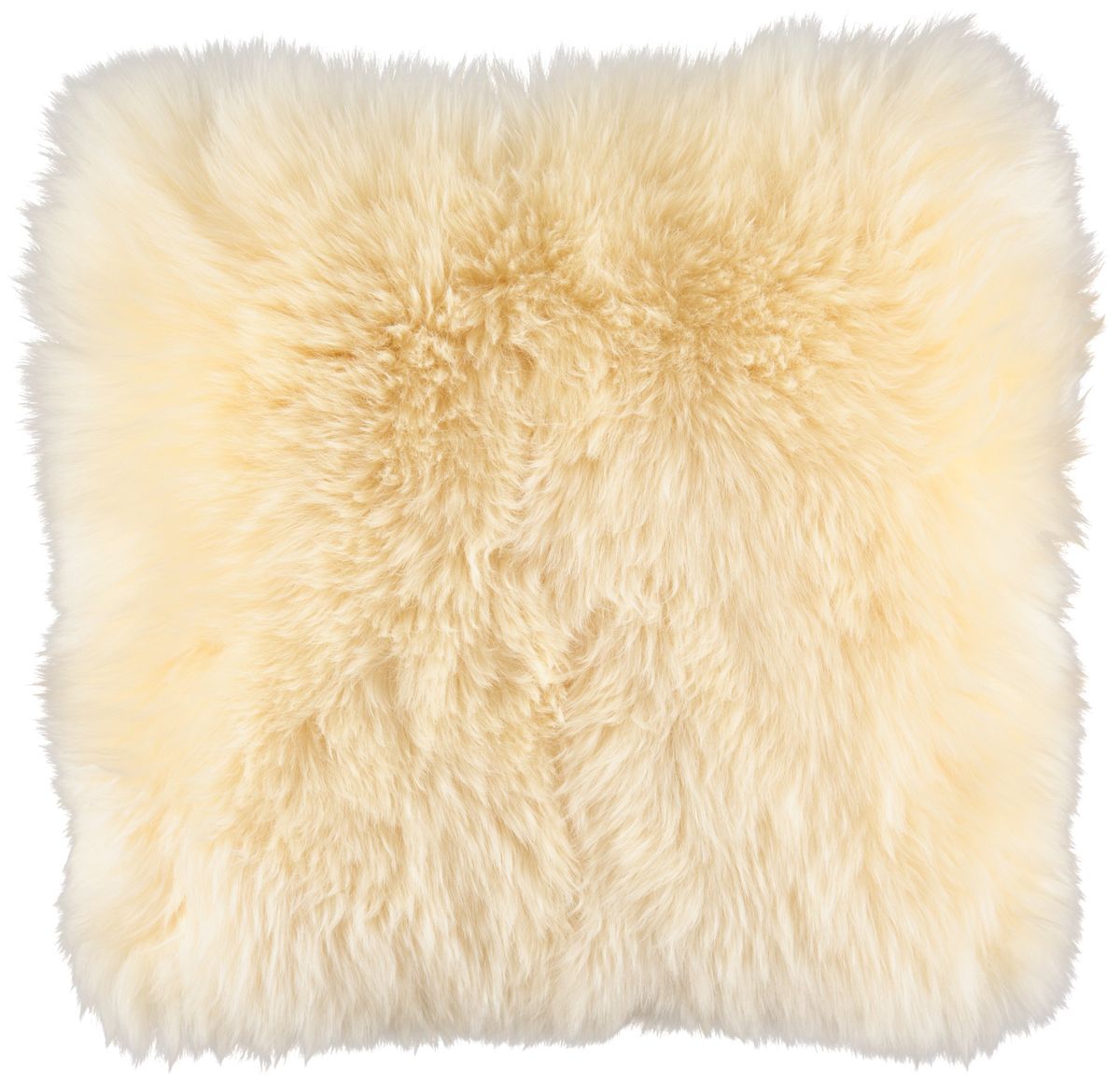 Long-Wool Sheepskin Cushion | 35x35 cm Light Honey