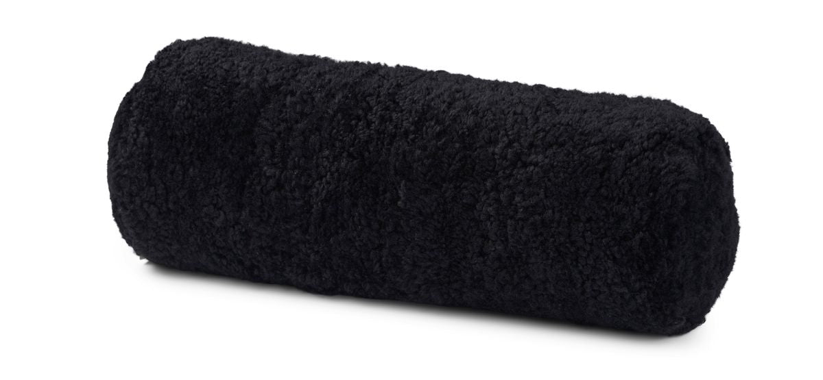 Bolster Cushion | 20x52cm | New Zealand Sheepskin | SW Black