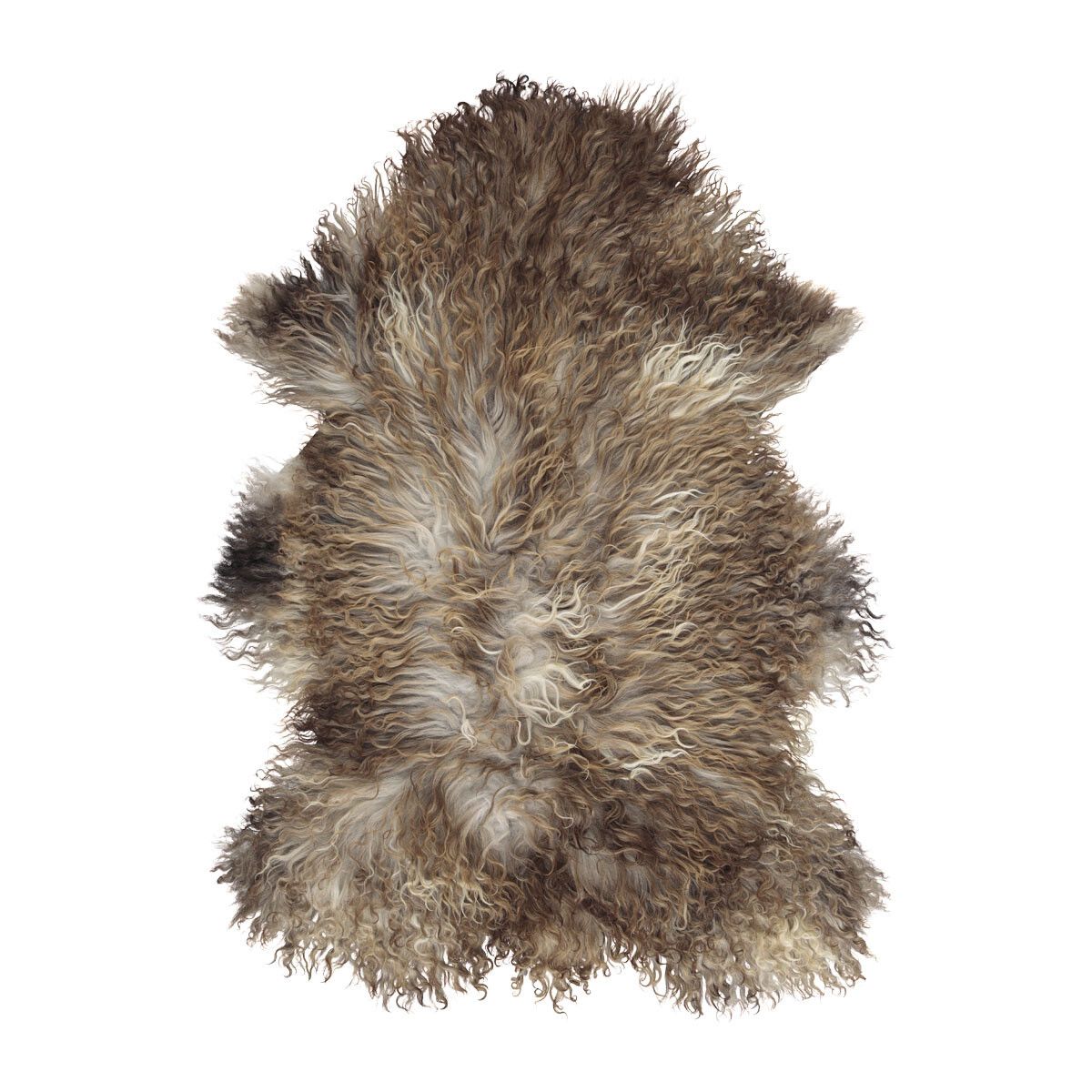 Austrian Sheepskin | Curly | Natural Colors | 90 cm Grey Beige