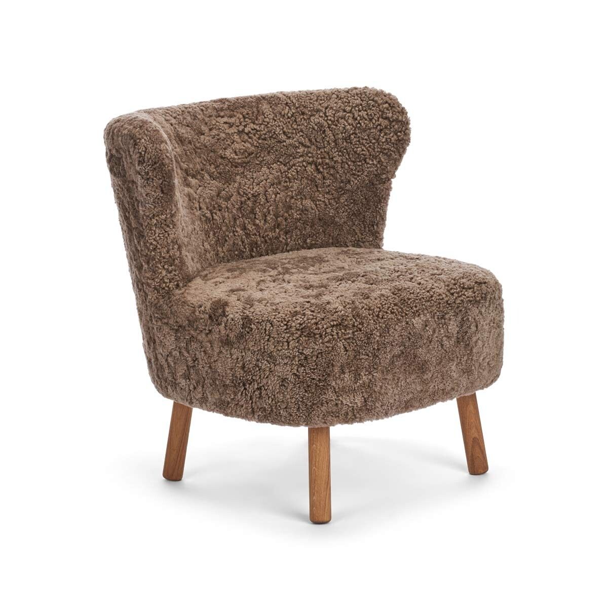 Emil Lounge Chair | Short Wool Taupe