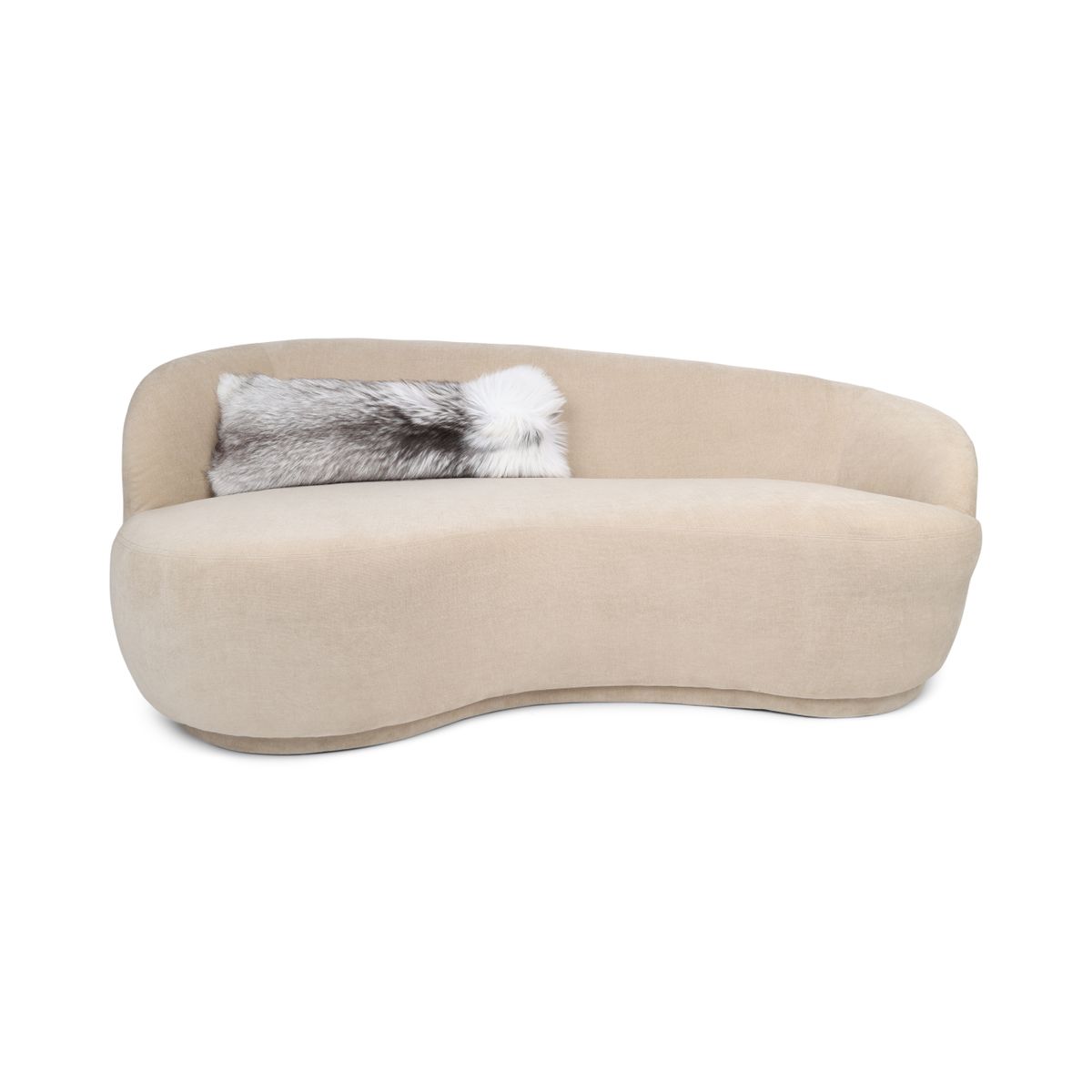 Premium Fox Cushion | Cashmere Backing | Norway | Platinum Fox | 30x70 cm