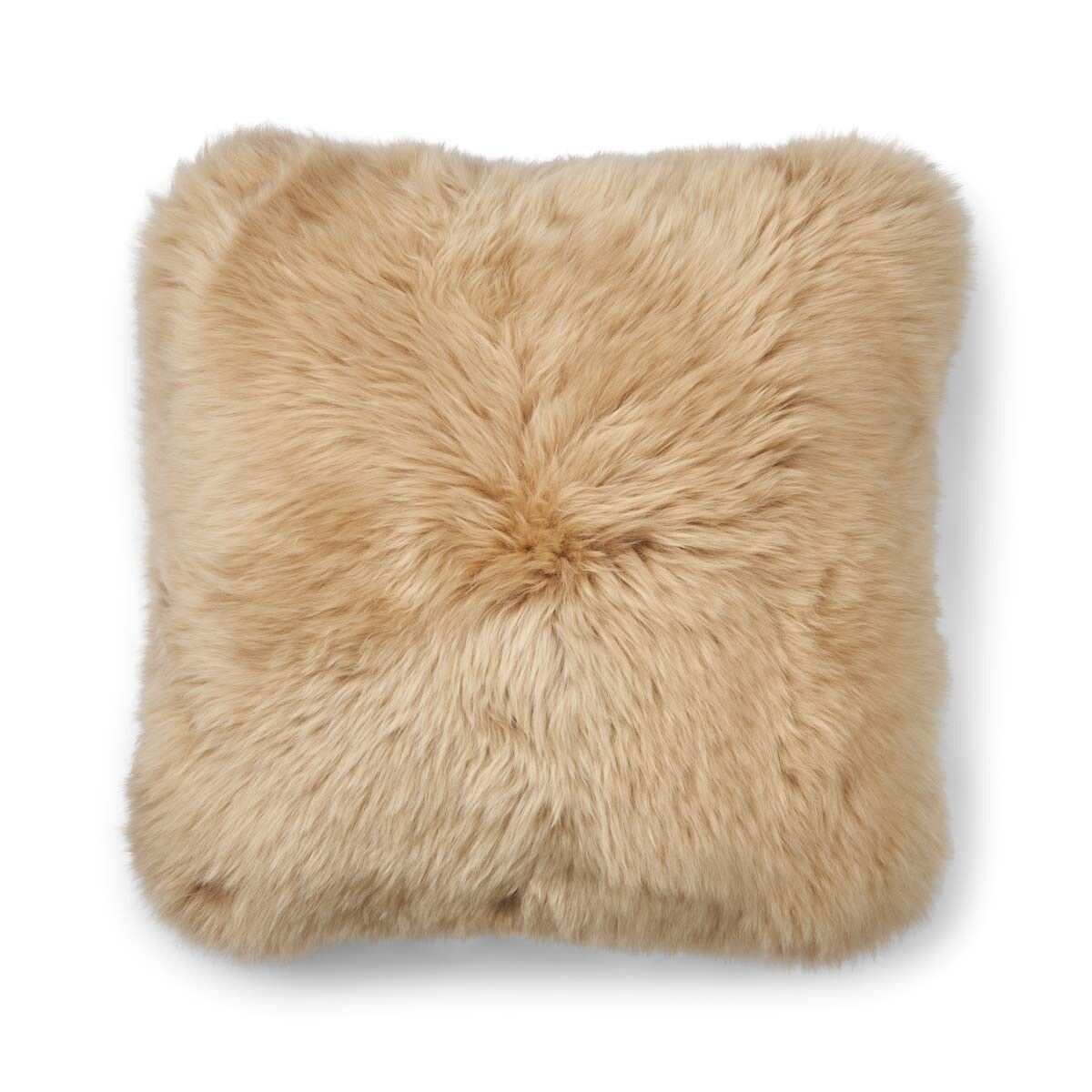 Long-Wool Sheepskin Cushion Moonstone